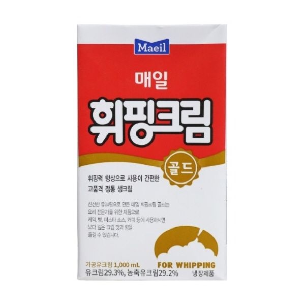 [온누리상품] 매일 냉장 휘핑크림 골드 1L