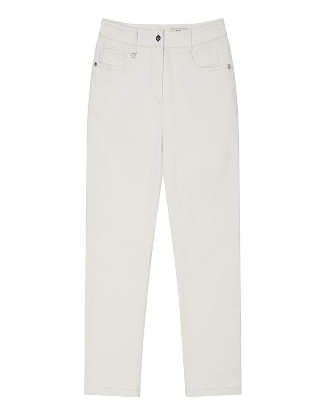 닥스 골프 [25FW] [PREMIUM] 크림 백기모 코튼 슬림배기 팬츠 DNPA5D781CR