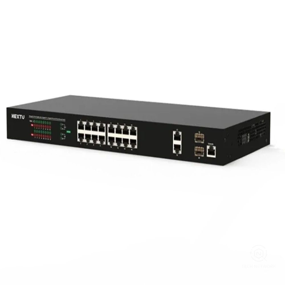 16포트 인터넷분배기 IOT SFP모듈장착 장거리 스위치 허브 네트워크 PC 전원공급 회사 데스크탑 리피터 신호 산업용