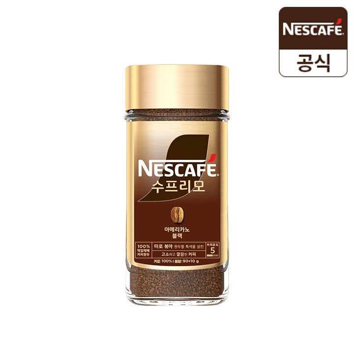[네슬레코리아 유한책임회사][네스카페] 수프리모 커피 아메리카노 블랙 병 100g