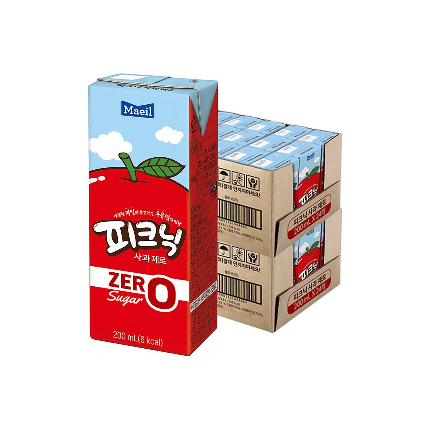 [롯데백화점] 매일 피크닉 제로 사과 200ml 48팩