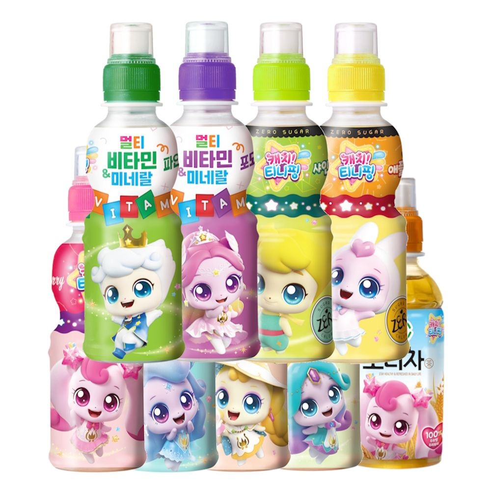 웅진식품 캐치!티니핑 어린이음료 200ml x 24페트 (4종혼합,2종혼합 외 9종 선택)