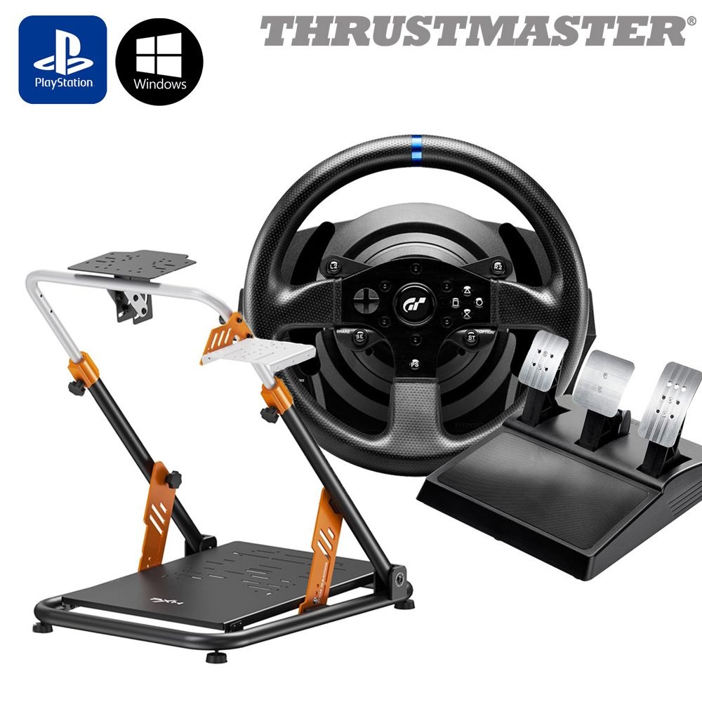 트러스트마스터 트러스트마스터 T300RS GT 레이싱휠 3패달포함 + PXN A11 접이식 레이싱 스텐드 거치대