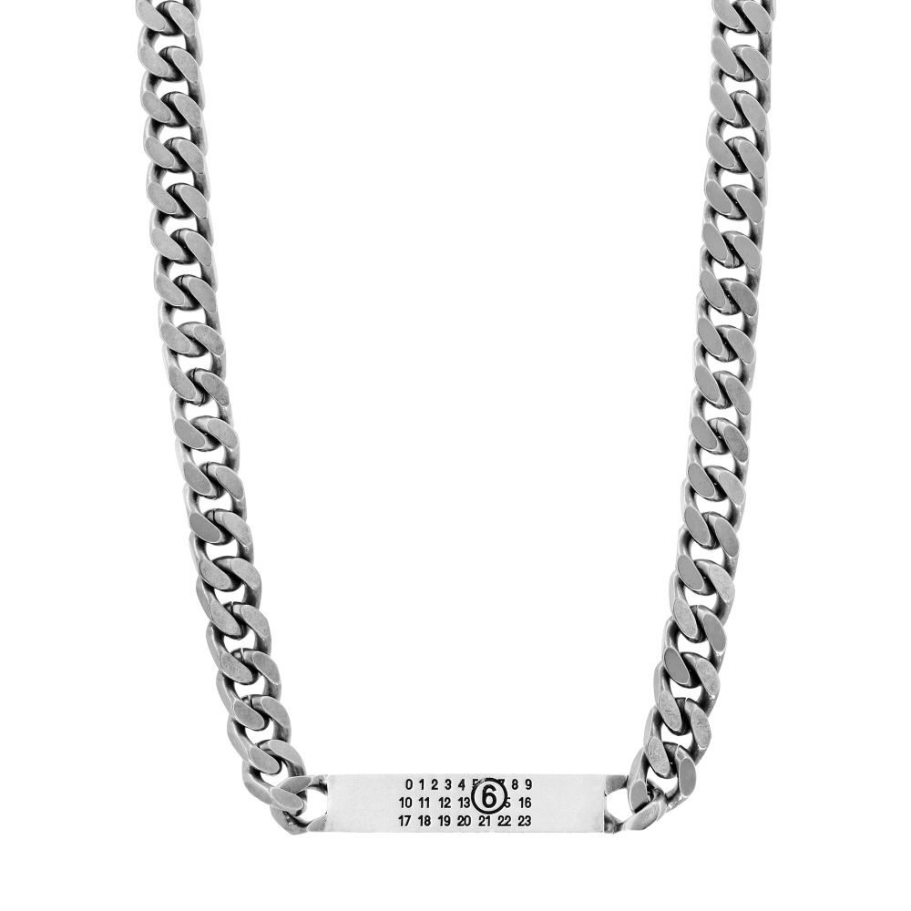 메종마르지엘라 SM6UU0033 SV0235 954 MM6 인그레이빙 넘버링 로고 체인 목걸이