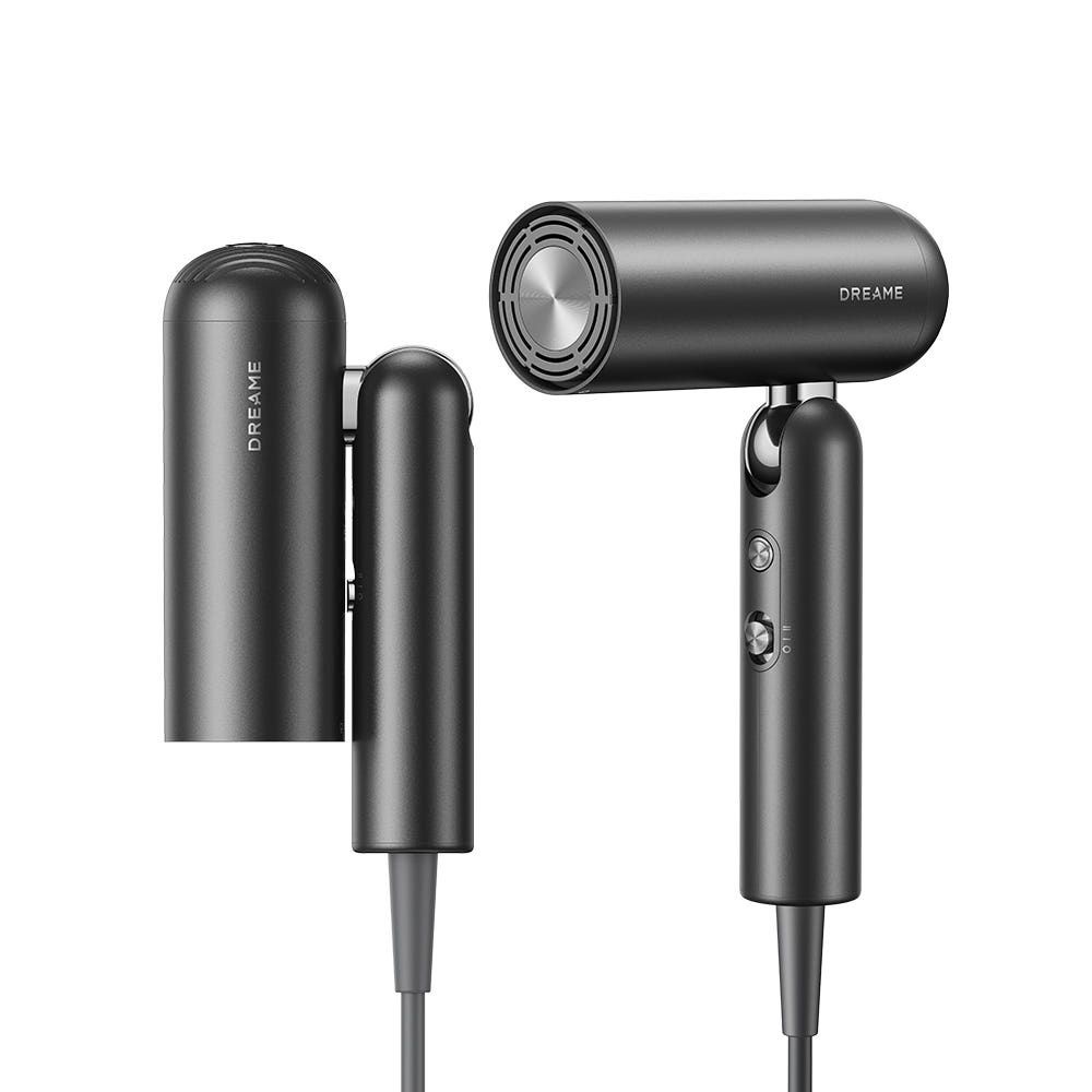 드리미 포켓 유니 퓨어 블랙 Pocket Uni Pure 프리볼트 여행용 접이식 헤어드라이기 100-240V