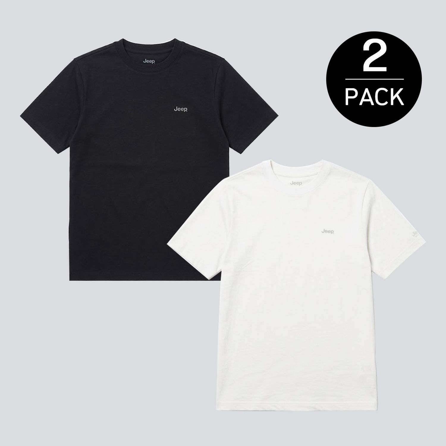 지프 jeep NQ0098 남녀공용 2PACK 반팔티셔츠