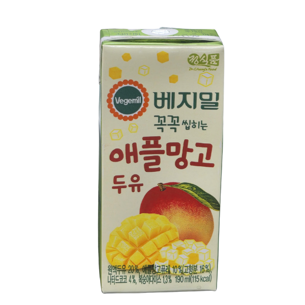 베지밀 꼭꼭 씹히는 애플망고 두유 190mlx48입