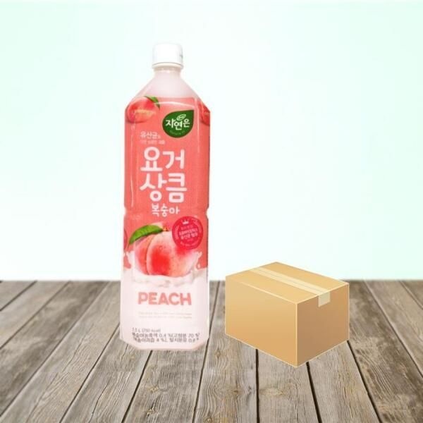 [셀러허브 식품] 웅진 자연은 요거상큼 복숭아 1.5L x 12개입