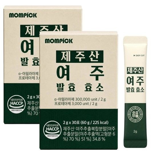 맘픽 제주 여주 발효 효소 분말 가루 추출물 2g x 30포 2박스 (60포)