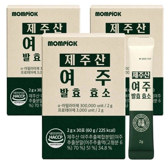 맘픽 제주 여주 발효 효소 분말 가루 추출물 2g x 30포 3박스 (90포)