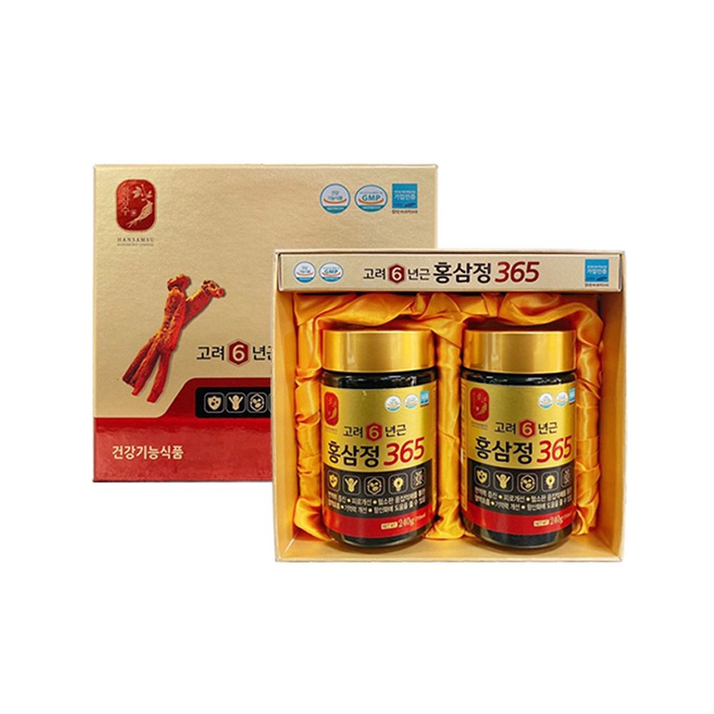 고려홍삼 고려 6년근 홍삼정365 240g x 2병 + 쇼핑백증정 홍삼진액 액기스 부모님 명절 H