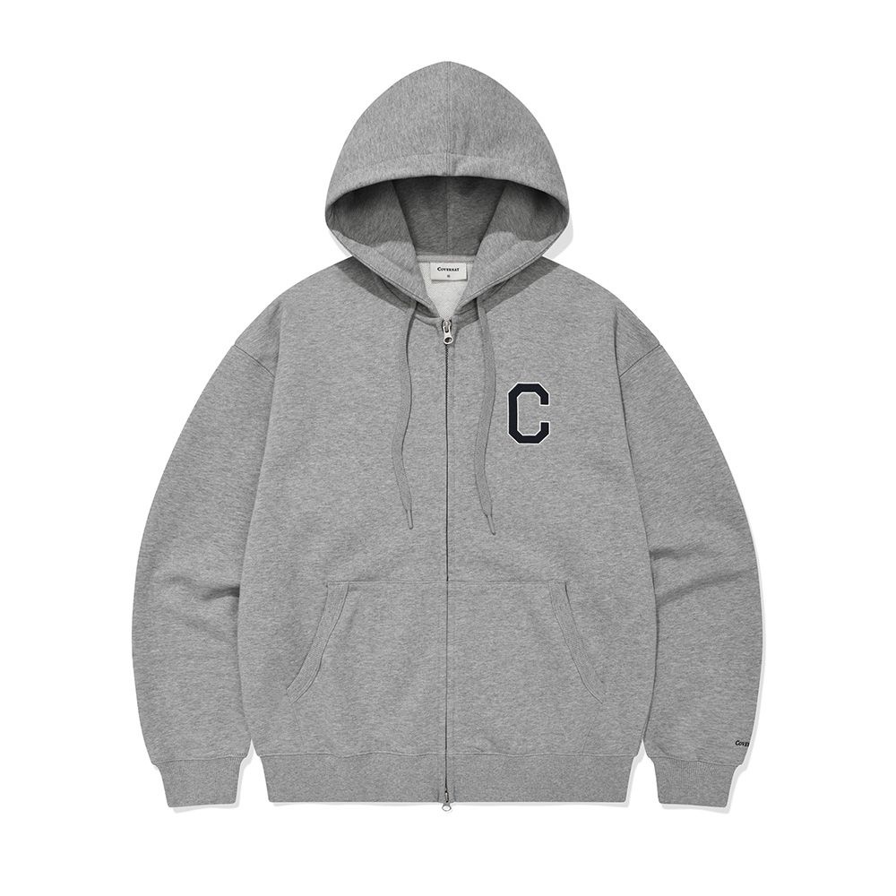 C 로고 후드집업 Melange Gray