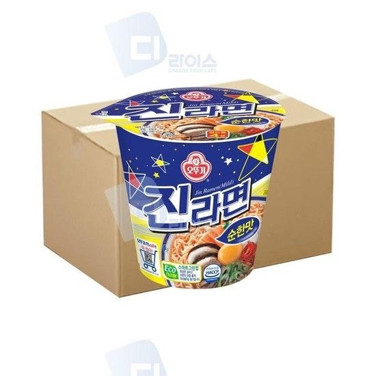 [아우트_6816]미니컵라면 오뚜기 진라면 순한맛 (51915810)