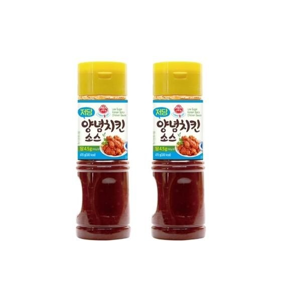 오뚜기 LIGHT&JOY 저당 양념치킨소스 2개 470g 찍먹 캠핑 새콤달콩 디핑소스