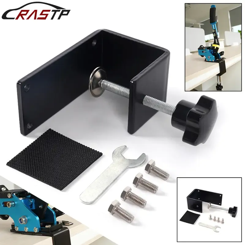 RASTP 테이블 벤치 헤비 듀티 그립 클램프 브래킷, USB 핸드 브레이크 심 레이싱 브레이크, 게임 브래킷 RS-HB020