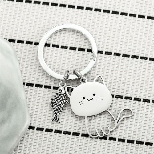 마이캣 고양이 키링 물고기잡는냥 가방 백팩 앞치마 자동차키링 열쇠고리 스테인리스 참 가꾸