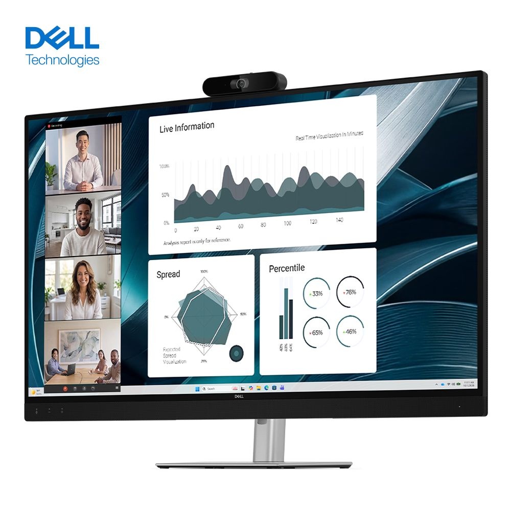 델 Dell P4326QEB 4K UHD IPS 웹캠/스피커 장착 대형 모니터 USB-C 지원 16:9 /M