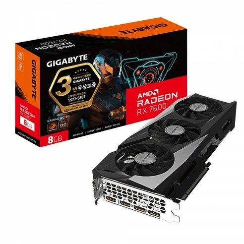 GIGABYTE GIGABYTE 라데온 RX 7600 Gaming OC D6 8GB 제이씨현, 단일모델