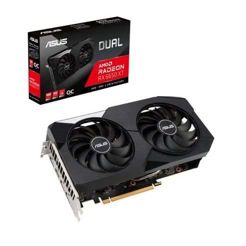 asus amd radeon 듀얼 rx 6600 xt 8gb gddr6 비디오 카드 gpu 그래픽 카드 128비트 7nm o8g, Graphic Card, 1개