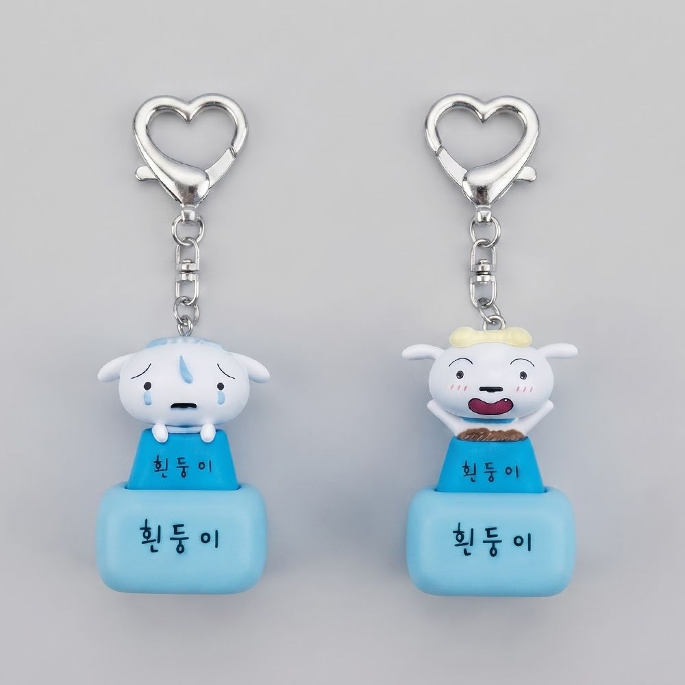 [정품] 짱구는 못말려 소리나는 흰둥이 키캡 키링 C타입 충전형 사운드 키링 백참