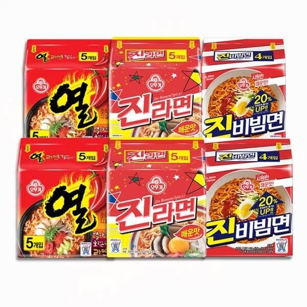 오뚜기 [오뚜기] 진라면 10봉 + 진비빔면 8봉 + 열라면 10봉