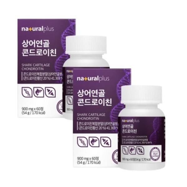 [셀러허브 식품] 내츄럴플러스 상여연골 콘드로이친  60정 X2개