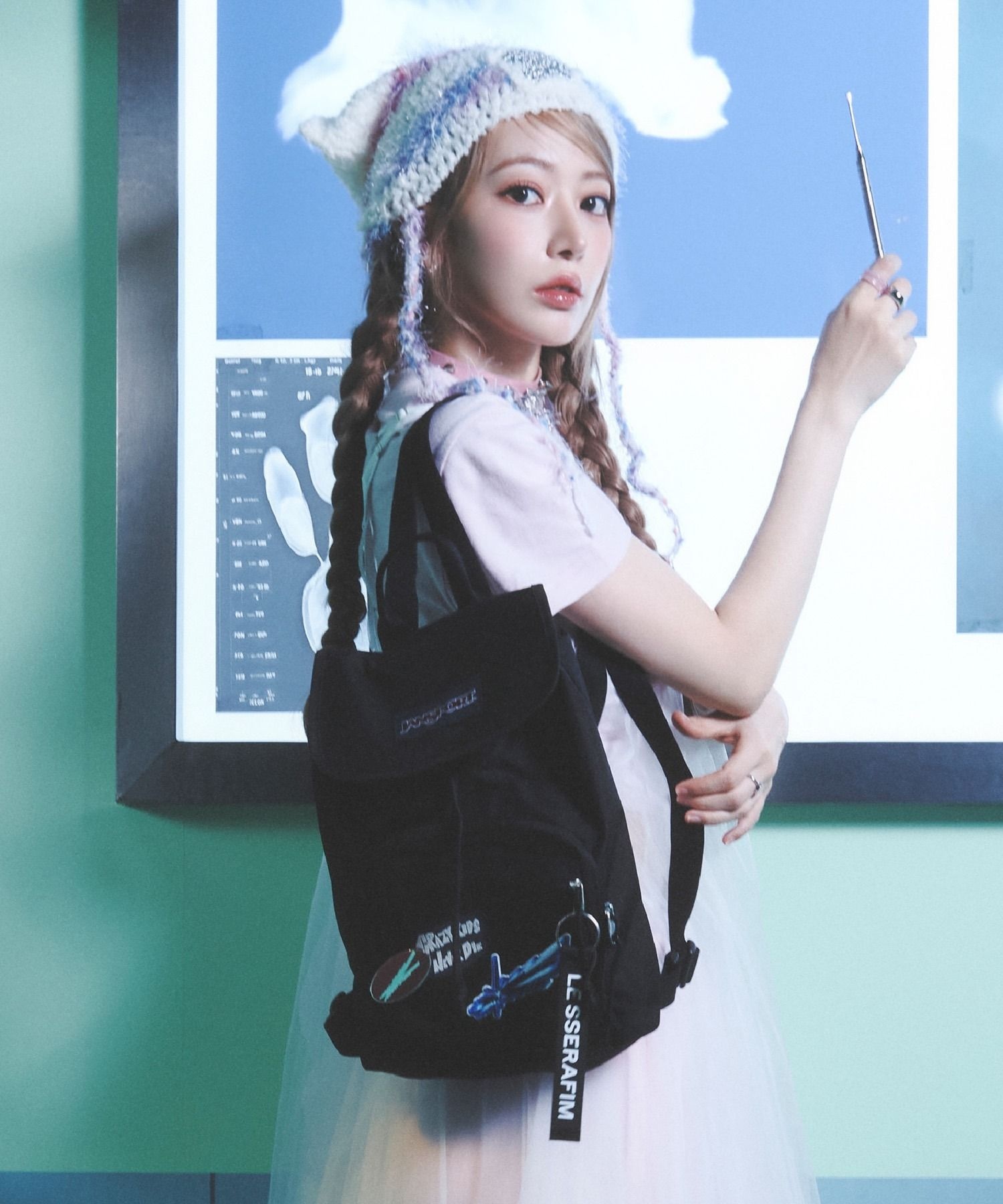 JANSPORT 잔스포츠 [르세라핌 x ] 하이랜드 미니 팩 JSPU242 P002BK 4423399