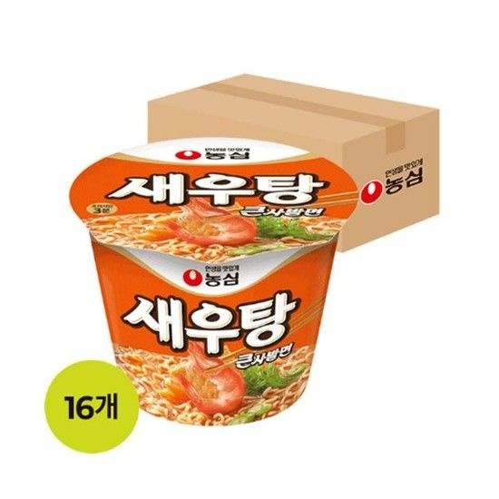 [아우트_6817]새우탕큰사발면115gX16개입(1박스) 농심 (51937266)
