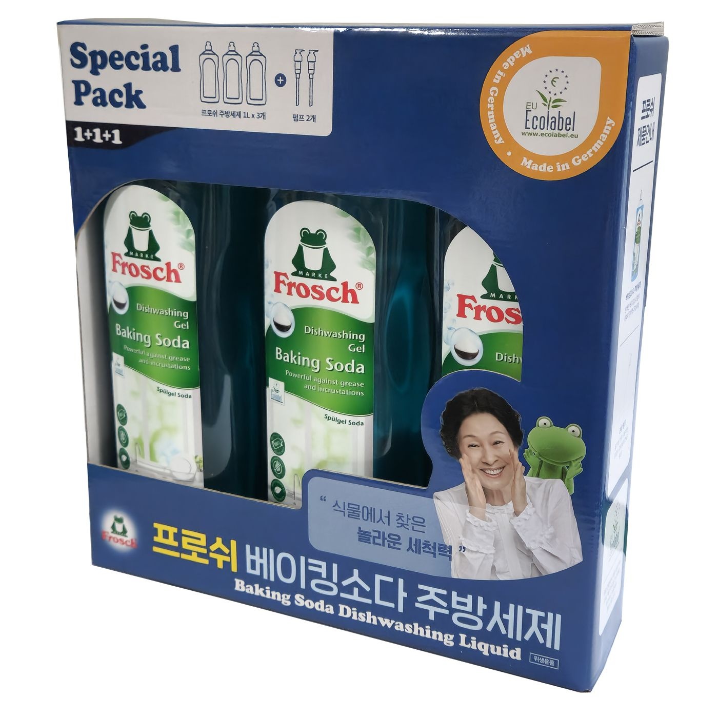 프로쉬 베이킹소다 주방세제 1L X 3병 독일 펌프2개