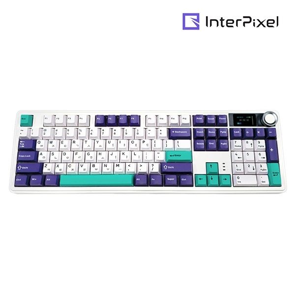 인터픽셀 유 무선 블루투스 기계식 키보드 IPK104 PRO 화이트 저소음 피치축 V3 4053855
