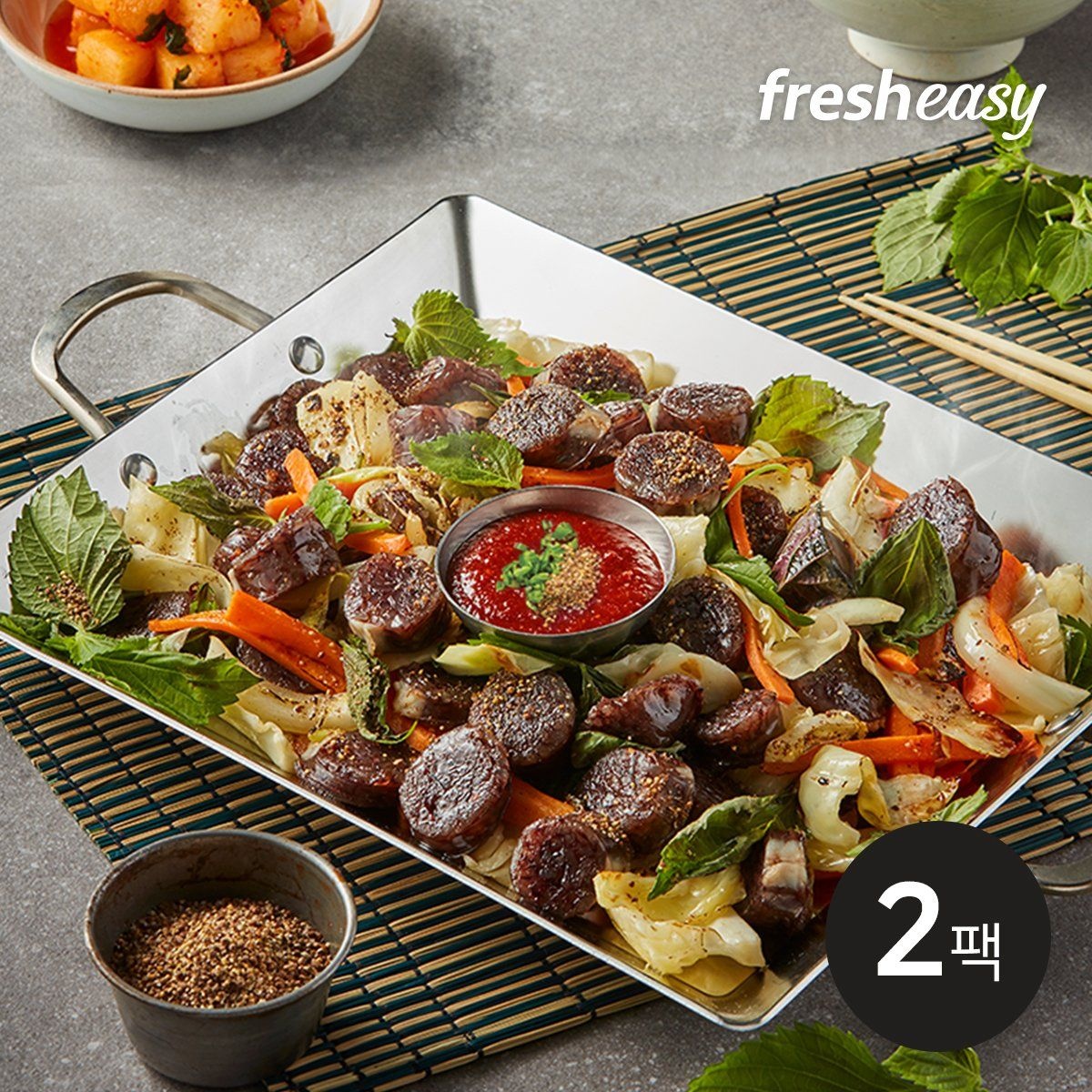 프레시지 신림동백순대볶음 2인분x2팩 4인분 냉장