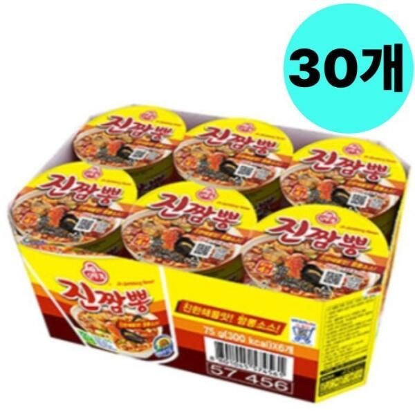 [셀러허브 식품] 오뚜기 진짬뽕 컵라면 소컵 6개입 X 30팩 대량 업소용