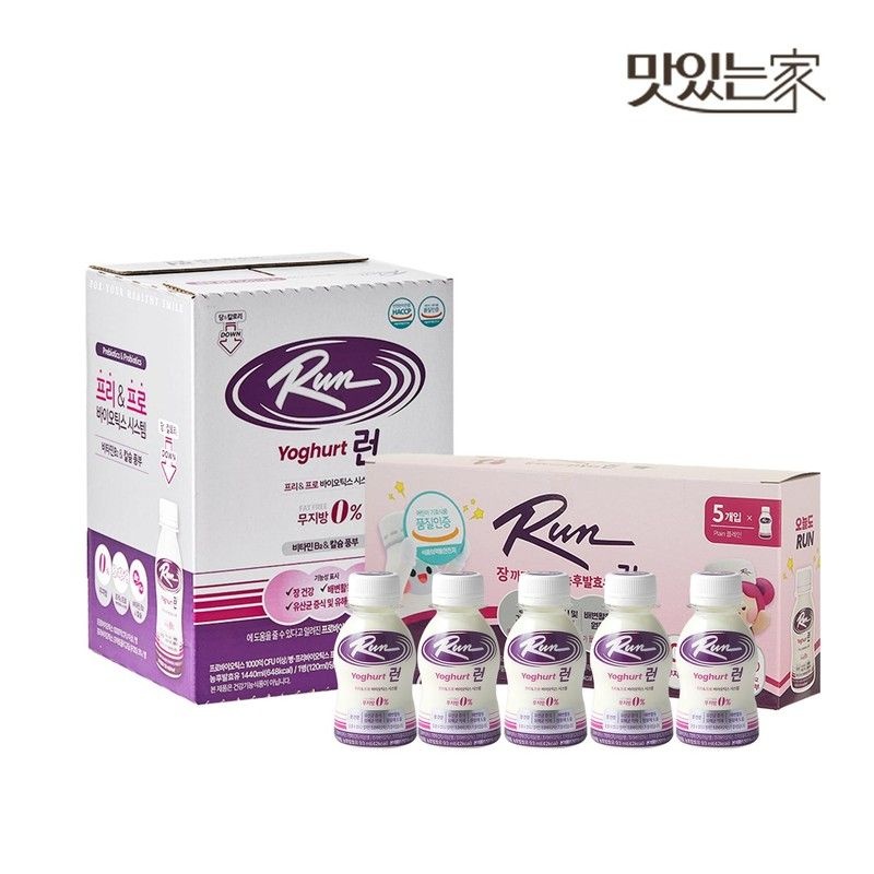 신앙촌 런 요구르트 패밀리 세트 120mLx12병 93mLx5병 프리프로바이오틱스 무지방