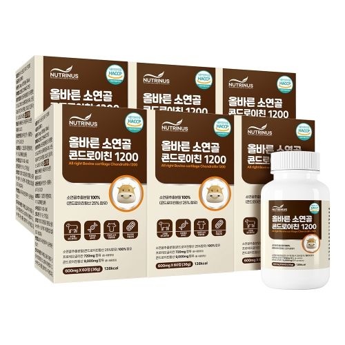 뉴트리너스 올바른 소연골 콘드로이친 1200 600mg x 60정 6박스 222508
