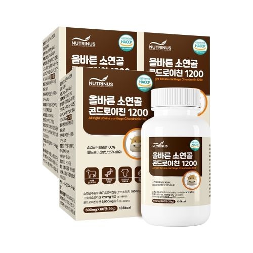 뉴트리너스 올바른 소연골 콘드로이친 1200 600mg x 60정 3박스 222489