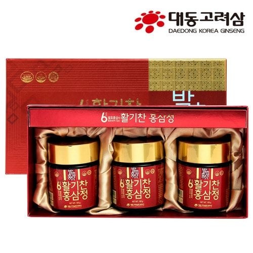 대동고려삼 6년근 활기찬홍삼정 100gx3병(쇼핑백동봉)222457