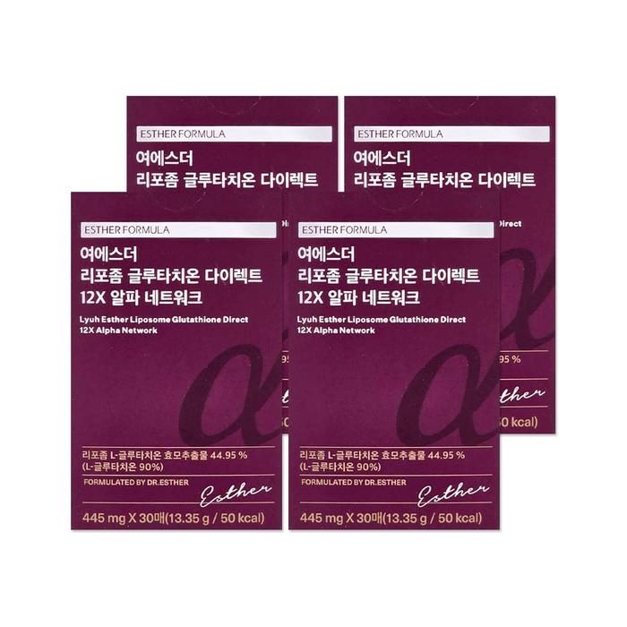 여에스더 리포좀 글루타치온 다이렉트 12X 알파 네트워크 445mg 30매 4개/mjc
