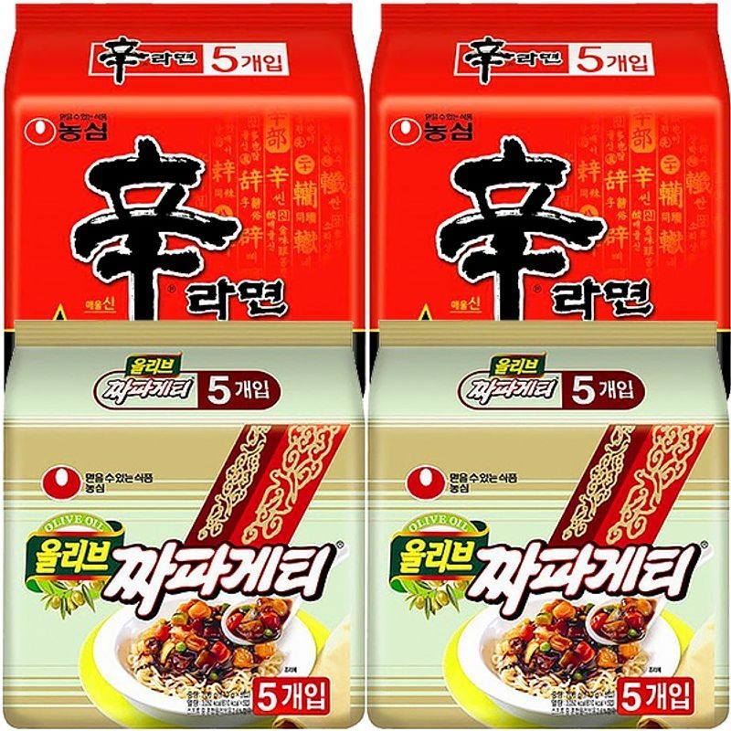 농심 신라면 10입 + 올리브 짜파게티 10입 총20입
