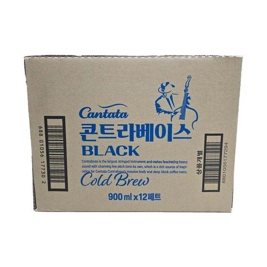 칸타타 콘트라베이스 콜드브루 블랙 900ml 12개 (48325538) (칸타타_블랙_900ml_12개)