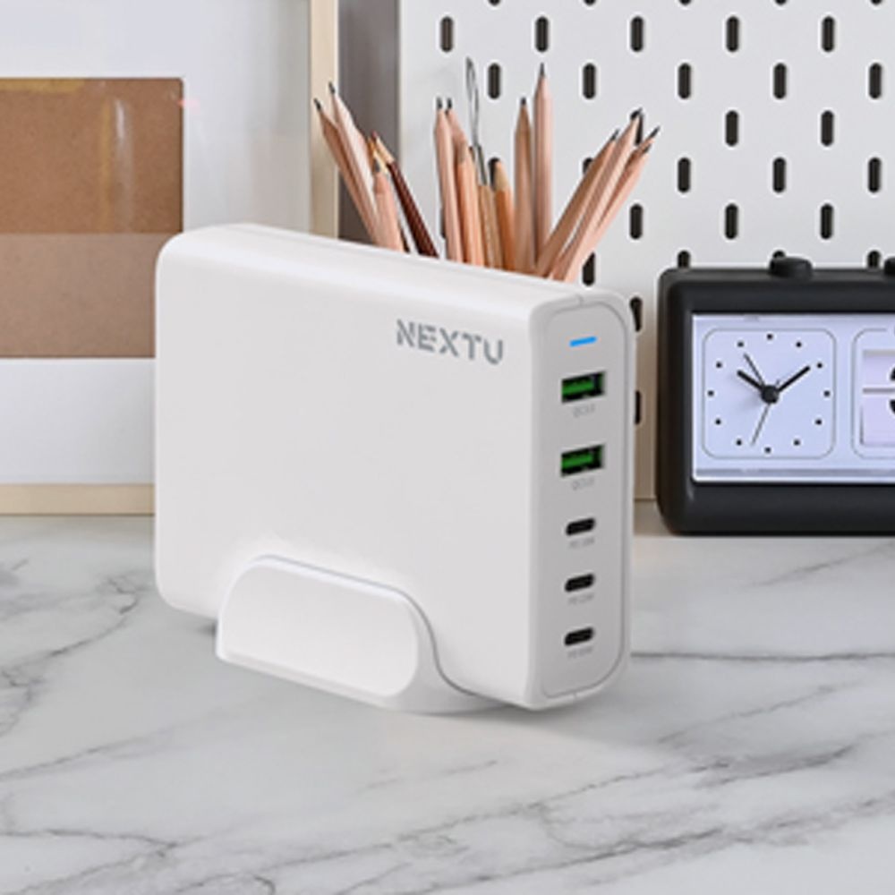 충전기 110W 퀵차지 PPS PD3.0 5포트 멀티 고속 충전 파워스테이션 어댑터 NEXT-QTC607PD 노트북충전