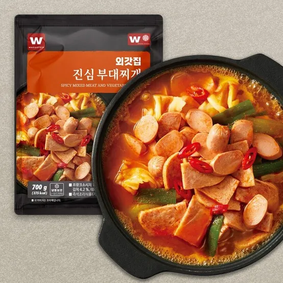 [외갓집] 햄 폭탄 진심 부대찌개 700g X 2팩