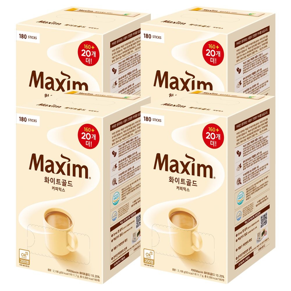 동서 맥심 화이트골드 커피믹스 180T x 4개