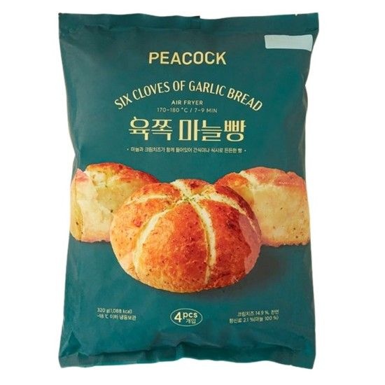 피코크 육쪽마늘빵 320g