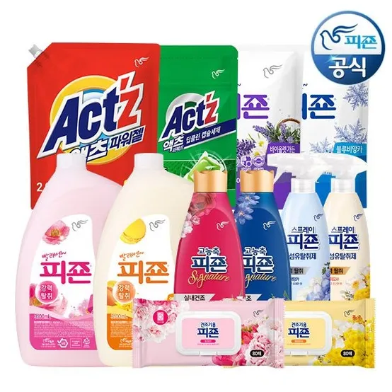 [총10.8][2.3L 리필 x 1개 더 증정] 피죤 섬유유연제 3.1L 용기 x 2개+2.3L 리필 x 1개