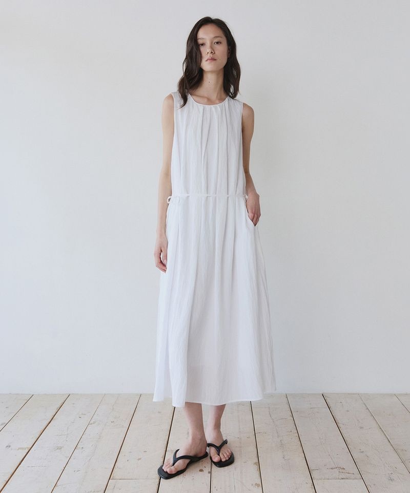 YEARNING YEARNING SHIRRING LONG S리 LEEVELESS DRESS WHITE YRN26SMDR12WHT 3607531