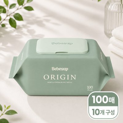 베베숲 오리진 대용량 엠보싱 아기물티슈 캡형 100매 X 10개 하루커머스