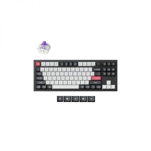 Keychron [해외] Keychron 키크론 Q3 HE 무선 커스텀 기계식 키보드 2.4GHz 블루투스 유선 QMK 래피드 트리거 80% TKL 핫스왑 가능 프로그래
