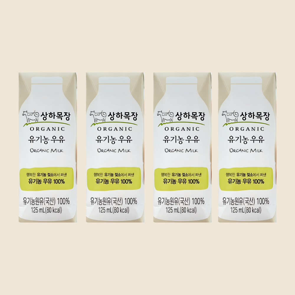 상하목장 유기농 멸균우유 125ml x 48팩