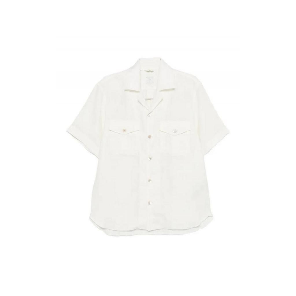[해외] 일레븐티 26SS ELEVENTY 화이트 2 Pocket Bowling Collar 셔츠 M75CAMM04TES0I13901NN TP581086069