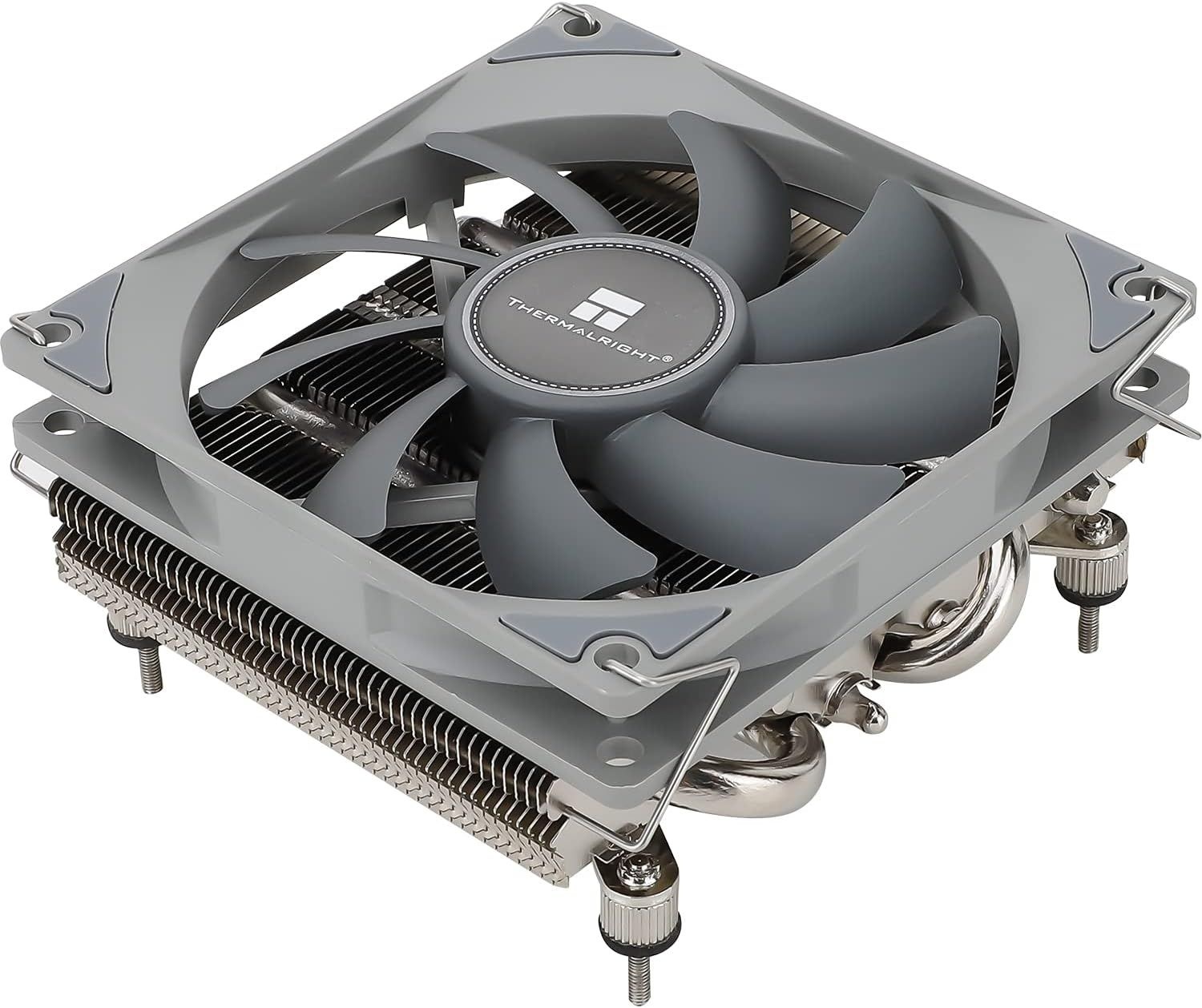Thermalright AXP90-X53 화이트 로우 프로파일 ITX CPU 에어 쿨러, 높이 53mm, TL-9015W 슬림 PWM 팬 저소음 22.4dBa, 사일런트